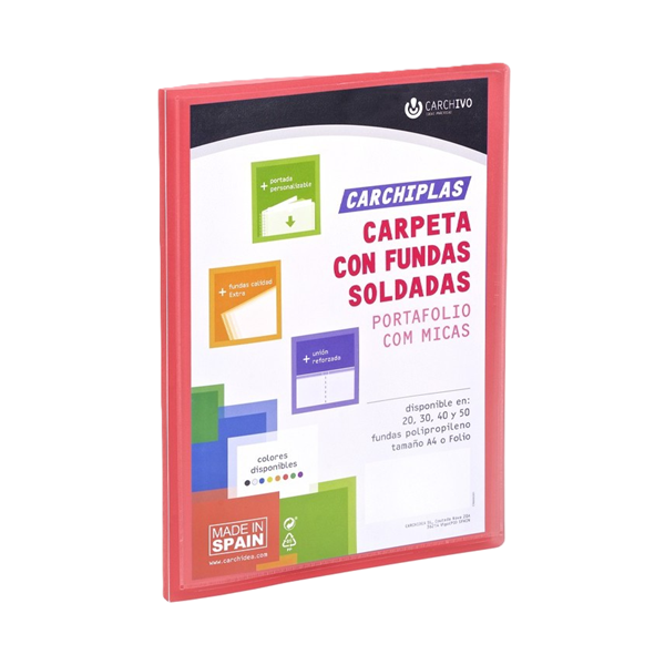 Carpeta fundas personalizable A4 30 h.