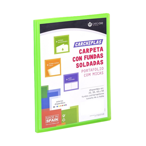 Carpeta fundas personalizable A4 40 h.
