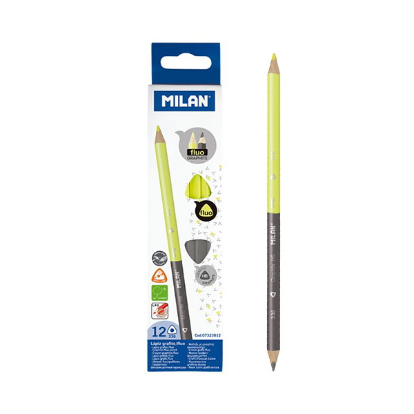 Milan fluo-grafito. Caja 12 u.