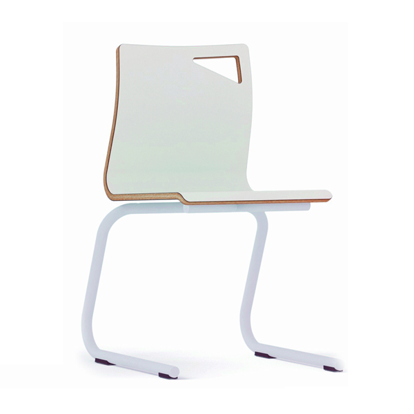Silla Library patas patín blancas 36 cm