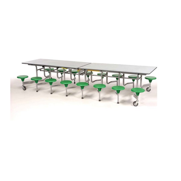 Mesa rect. 305x76 cm 16 asient. alt. 66 cm