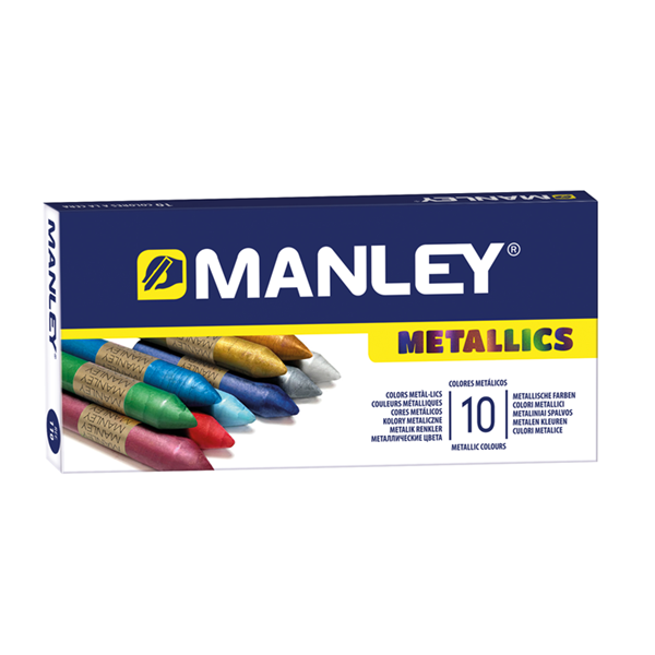 Cera Manley colores metalizados. Caja 10