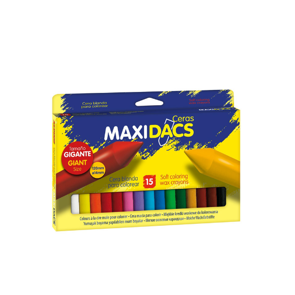 Ceras Maxidacs. Estuche 15 u.