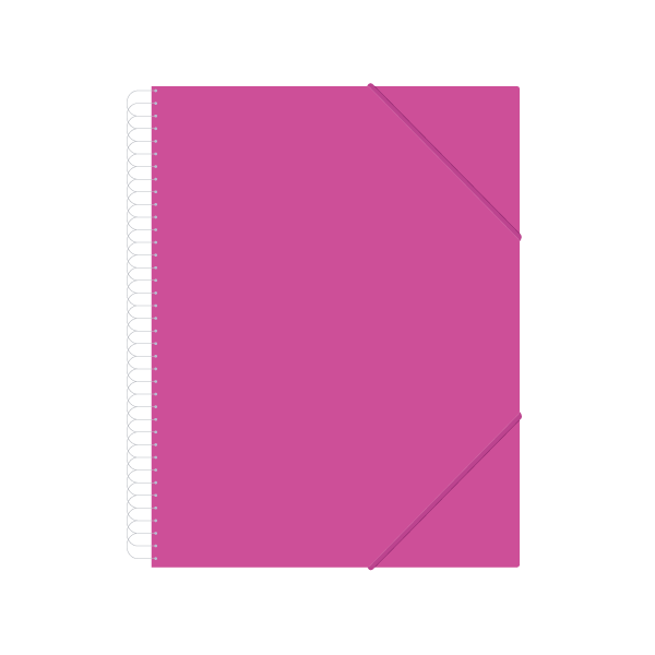 Carpeta multif. espiral person. Descom 30 h. Rosa