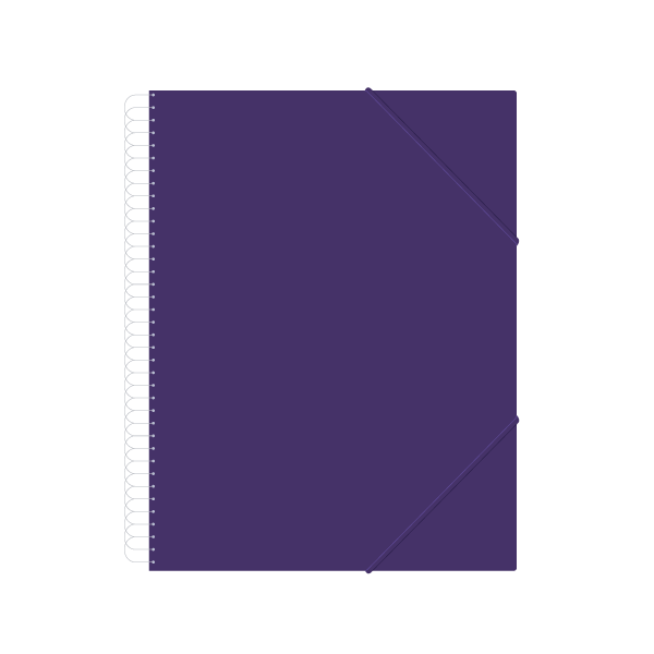 Carpeta multif. espiral person. Descom 40 h. Violeta