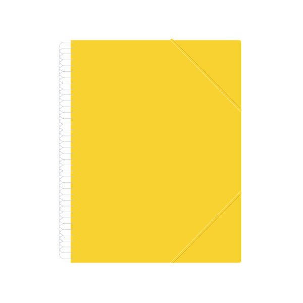 Carpeta multif. espiral person. Descom 60 h. Amarillo
