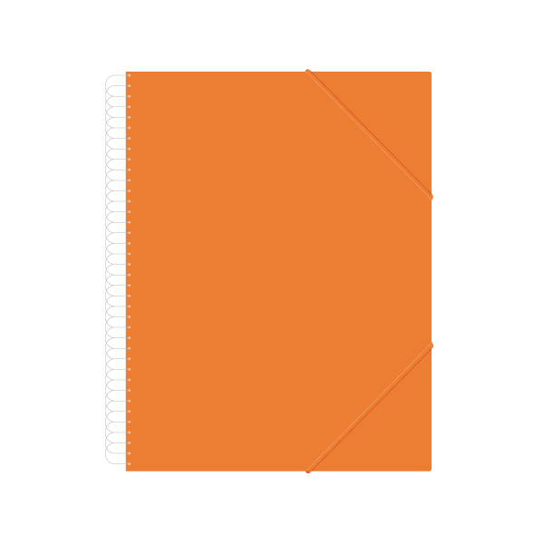 Carpeta multif. espiral person. Descom 60 h. Naranja
