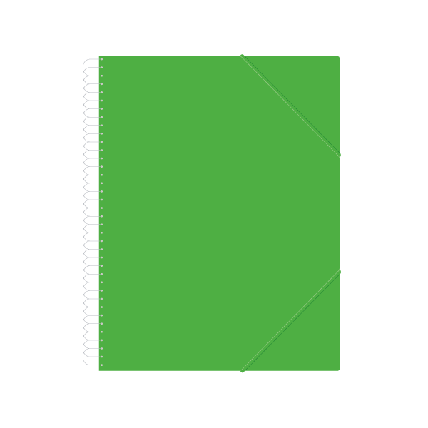 Carpeta multif. espiral person. Descom 60 h. Verde