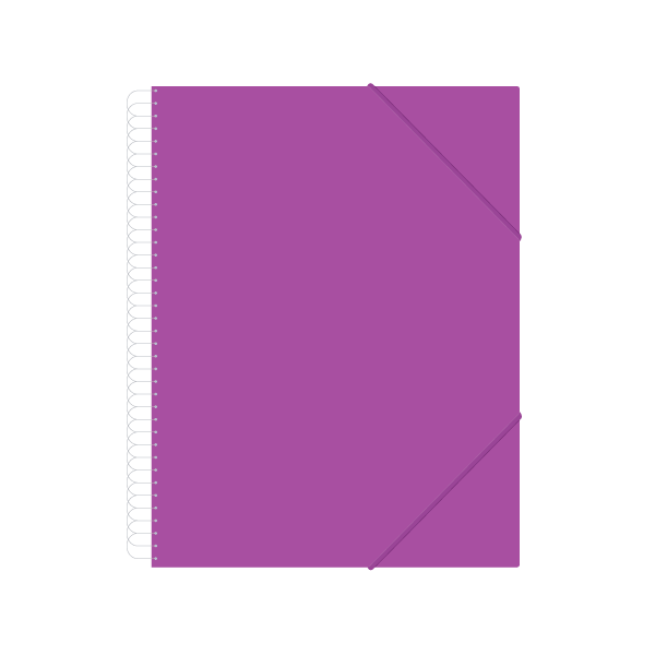 Carpeta multif. espiral person. Descom 60 h. Violeta