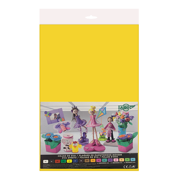 Plancha Eva 40x60 Amarillo. Bolsa 10