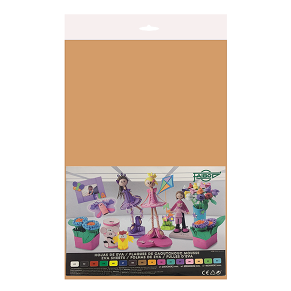 Plancha Eva 40x60 Melocotón claro. Bolsa 10
