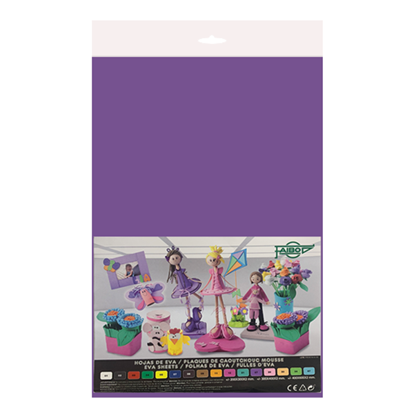 Plancha Eva 40x60 Violeta. Bolsa 10