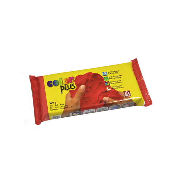Pasta modelar Color Plus 500 g Roja