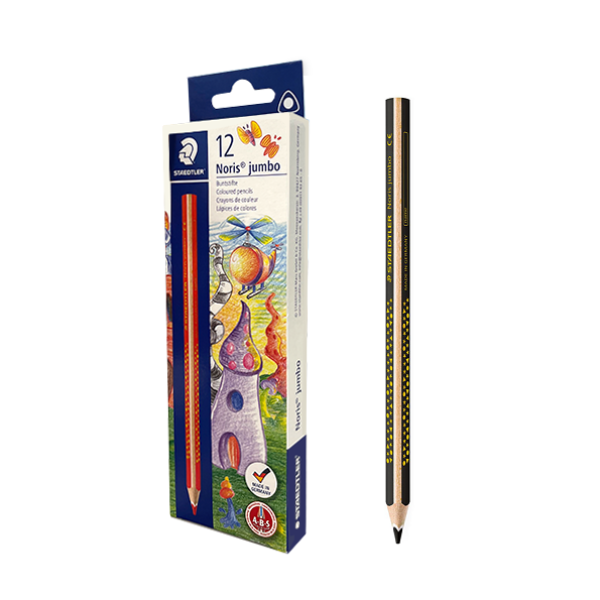 Lápiz Staedtler Noris jumbo 188 Negro. Caja 12 u.