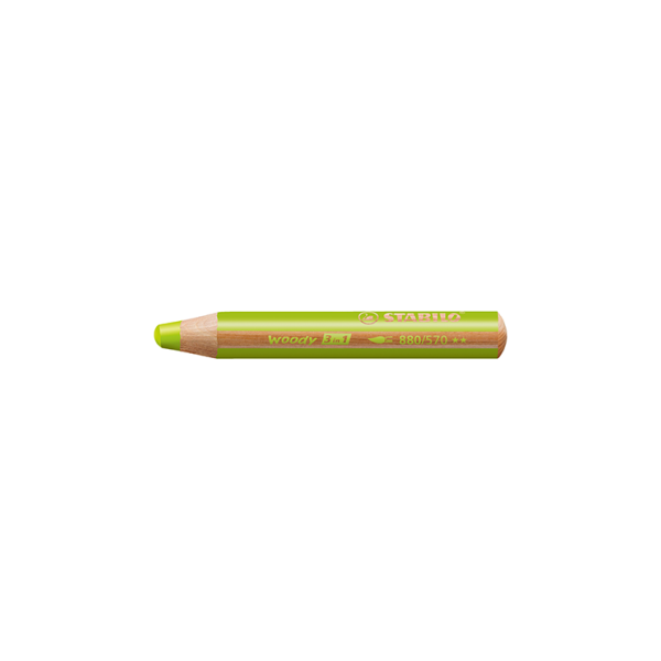 Estuche 5 lápices Stabilo Woody 3 en 1 Verde hoja