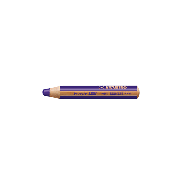 Estuche 5 lápices Stabilo Woody 3 en 1 Violeta