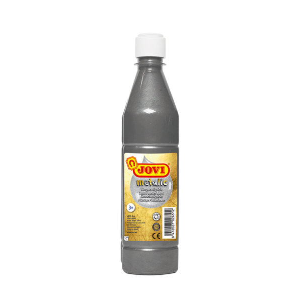 Témpera líquida Jovi metalizada 500 ml Plata