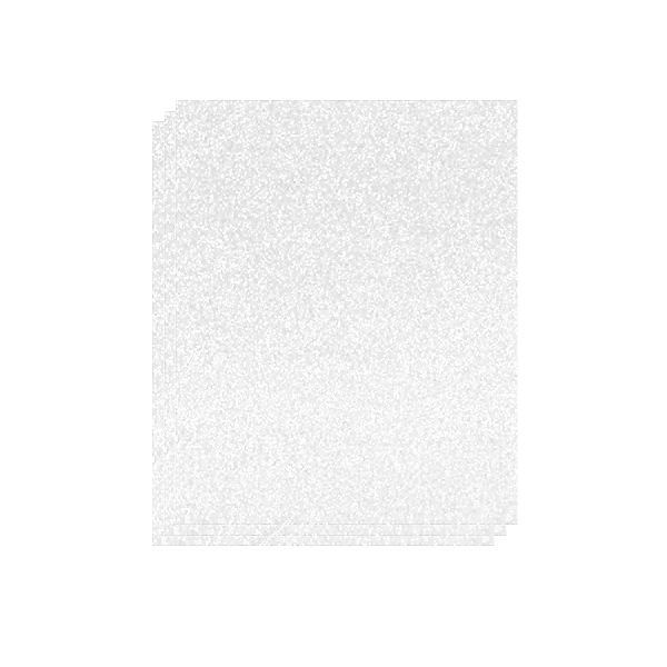 Plancha Eva 40x60 cm purpurina Blanca. Bolsa 3 u.