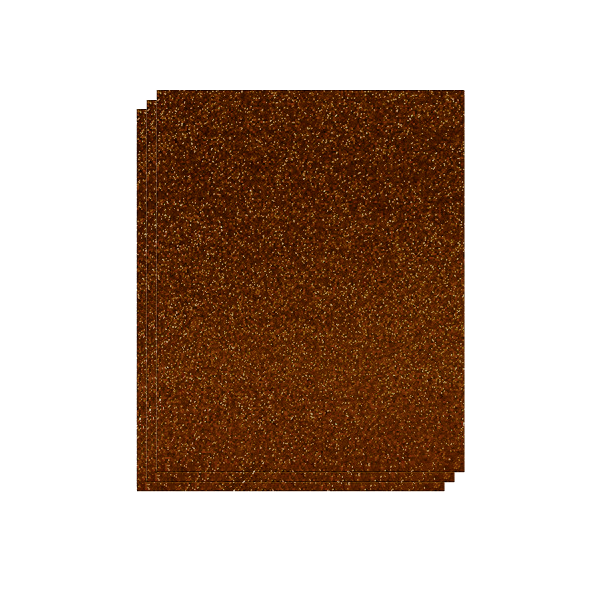 Plancha Eva 40x60 cm purpurina Marrón. Bolsa 3 u.