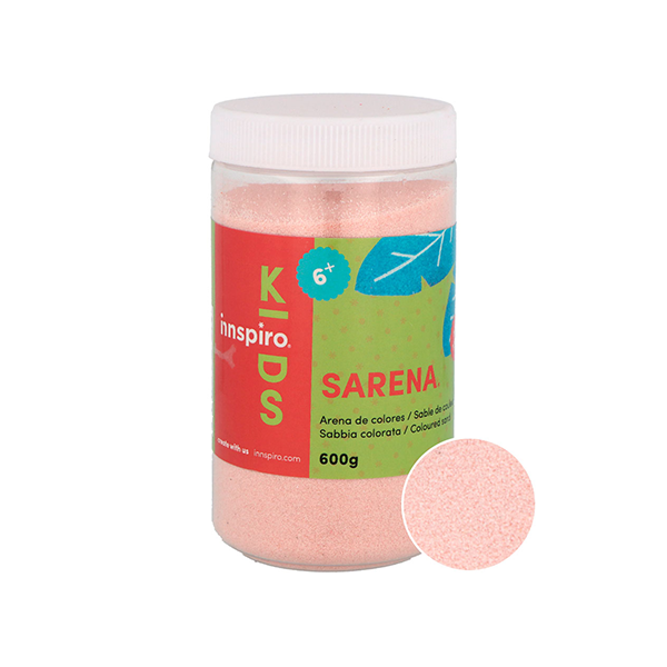 Arena colores Rosa. Bote 600 g