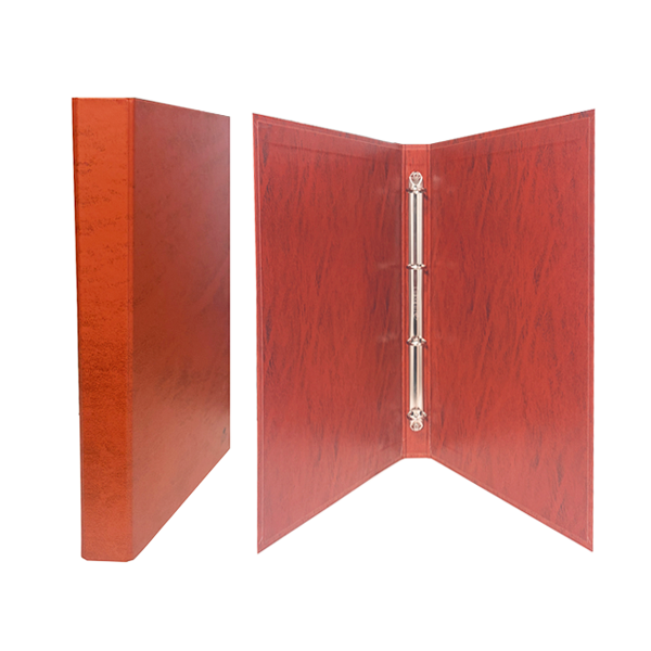 Carpeta 4 anillas 25 mm  fº cartón forrado símil cuero