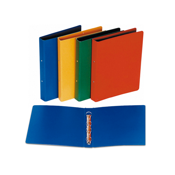 Carpeta 4 anillas 25 mm cartón colores
