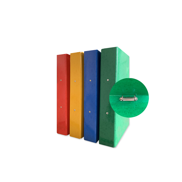 Carpeta 2 anillas 40 mm cartón forrado col. plast.