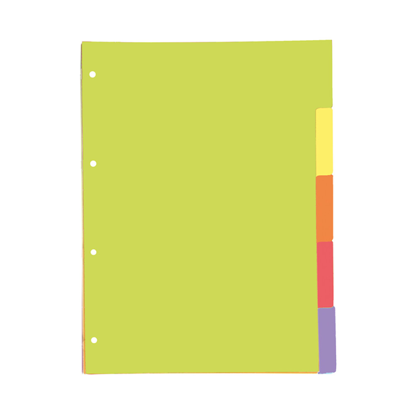 Separadores cartulina Oxford strongline A4 5 pos.