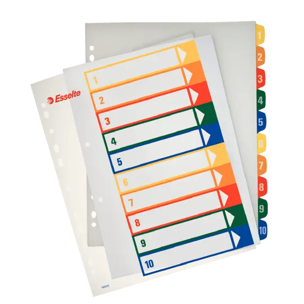 Indices proyectos imprimibles A4+  1-10 pos.