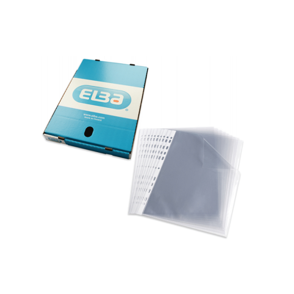 Caja 100 fundas multitaladro Elba fº 90 µ