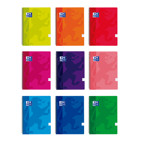Cuaderno Oxford tapa plást. f° 4x4