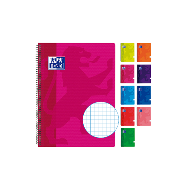 Cuaderno Oxford tapa plást. f° 4x4