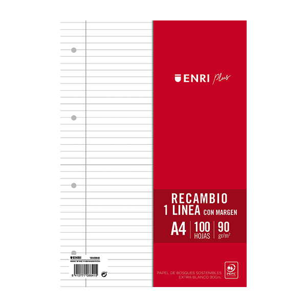 Recambio Enri f° 4 taladros horiz. 90 g.