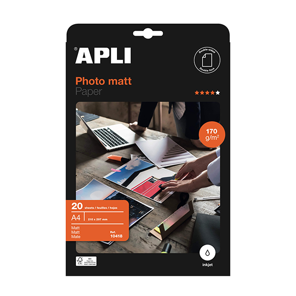 Apli matt presentations A4 20 h. 170 g
