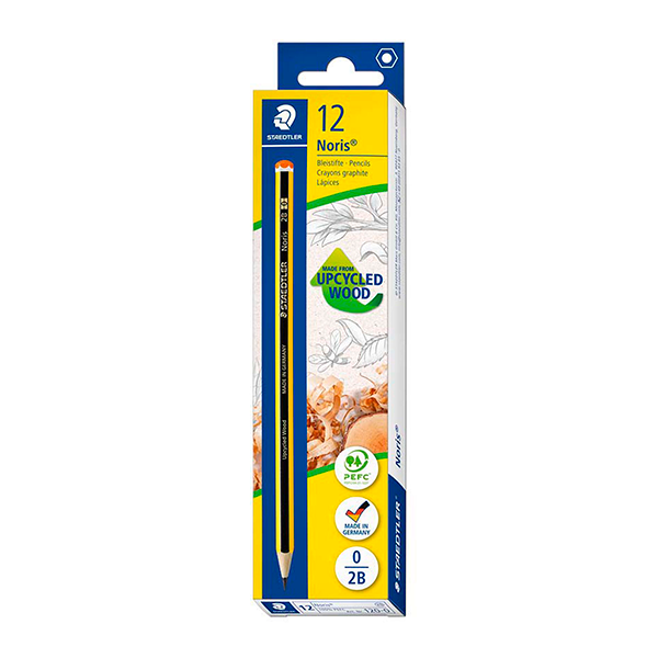 Lápiz Staedtler Noris 120 N°0 2B. Caja 12 u.