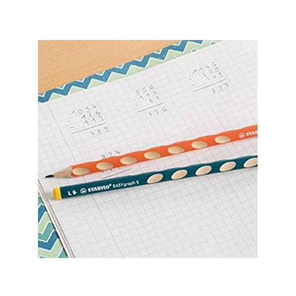 Lápiz Stabilo fino Easygraph diestros. Caja 12 u.