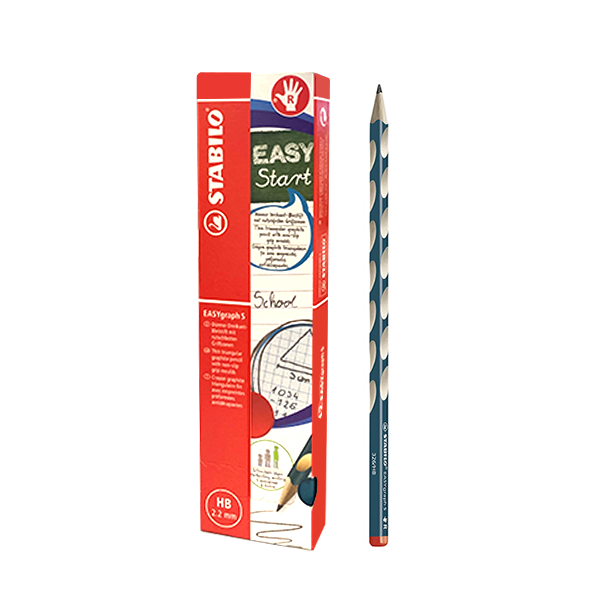 Lápiz Stabilo fino Easygraph diestros. Caja 12 u.