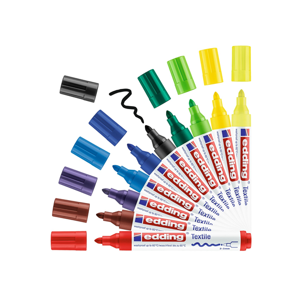 Marcador Edding 4500 textil surtido. Caja 10 u.
