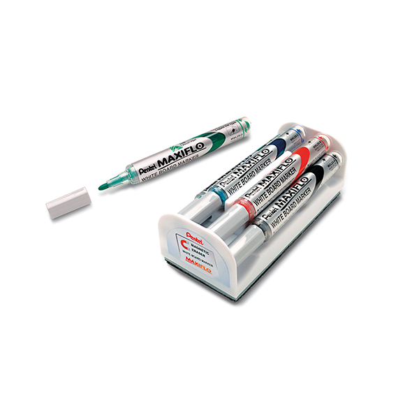 Maxiflo Pentel fino + borrador. Set 4