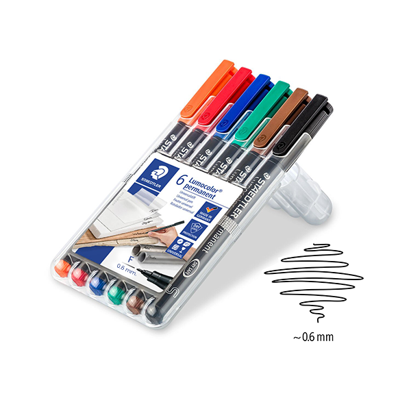 Estuche Staedtler Lumocolor fino 0,6 mm