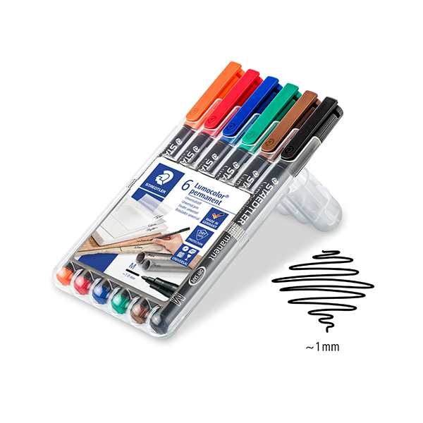 Estuche Staedtler Lumocolor medio 0,8-1 mm