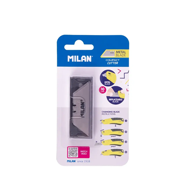 Recambio cúter Milan Compact Acid. Blister 10 h.