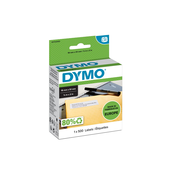 Rollo etiquetas Dymo Label W. 19x51 mm Blanco