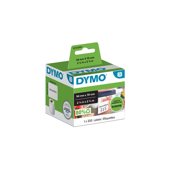 Rollo etiquetas Dymo Label W. 70x54 mm Blanco