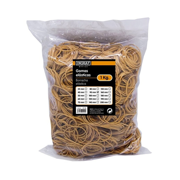 Gomas elásticas envase 1 kg 15 cm