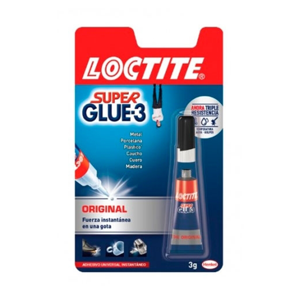 Pegamento Super Glue 3 tubo 3 g