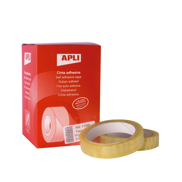 Cinta adhes. transparente Apli 66 m x 19 mm