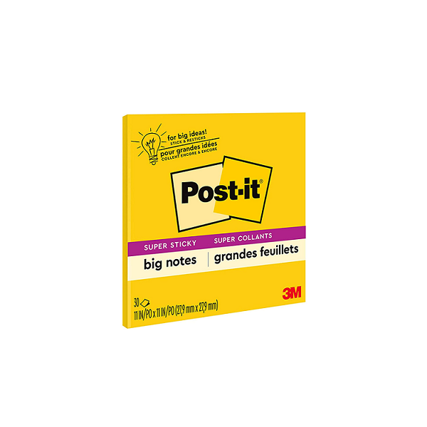Notas post-it súper sticky 279x279 mm