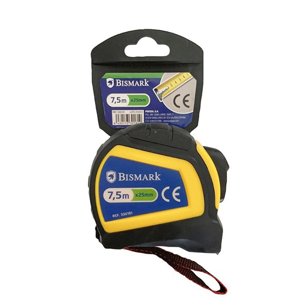 Flexómetro Bismark 7,5 m x 25 mm