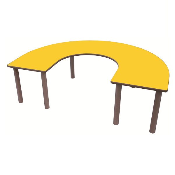 Mesa en U 150x100 cm T1 alt. 46 cm